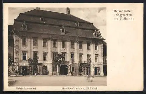 AK Hermannstadt, Gemälde-Galerie und Bibliothek