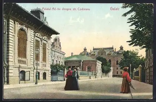 AK Galatz, Palatul Ad-tiv dinspre str. Codreanu