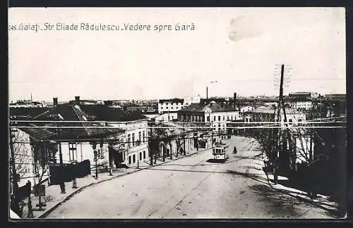 AK Galati, Str. Eliade Radulescu, Vedere spre Gara