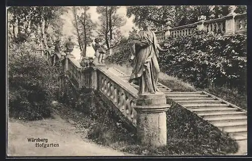 AK Würzburg, Treppe im Hofgarten