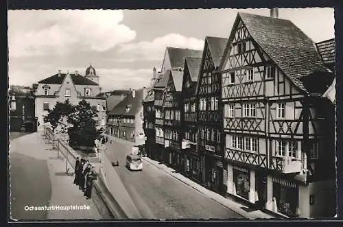 AK Ochsenfurt / Main, Hauptstrasse aus der Vogelschau