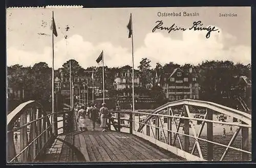 AK Bansin, Ostseebad, Seebrücke