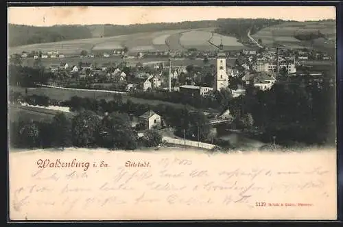 AK Waldenburg i. Sa., Altstadt mit Kirche