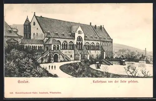 AK Goslar, Kaiserhaus von der Seite gesehen