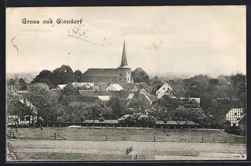 AK Glandorf, Teilansicht mit Kirche