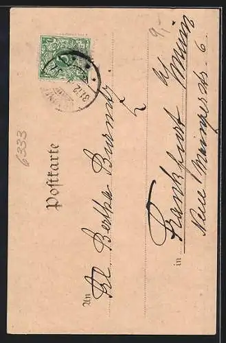 AK Braunfels, Durchblick von der Kaiser Friedrich-Buche