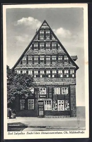 AK Bad Salzuflen, Back`sches Renaissancehaus, Ob. Mühlenstrasse