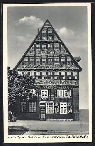 AK Bad Salzuflen, Back`sches Renaissancehaus, Ob. Mühlenstrasse