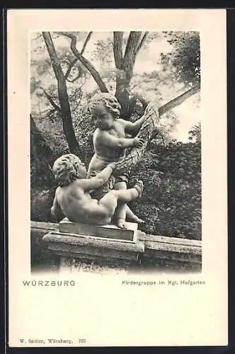 AK Würzburg, Kindergruppe im Königlichen Hofgarten