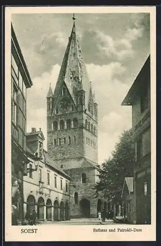 AK Soest, Rathaus und Patrokli-Dom