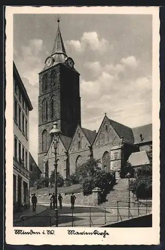 AK Minden i. W., Blick auf die Marienkirche