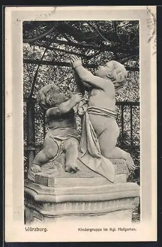 AK Würzburg, Kindergruppe im Königlichen Hofgarten