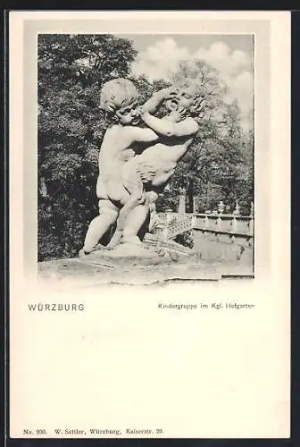 AK Würzburg, Kindergruppe im Königlichen Hofgarten