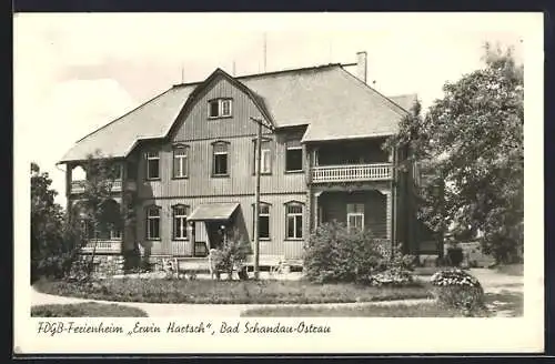 AK Bad Schandau-Ostrau, FDGB-Ferienheim Erwin Hartsch