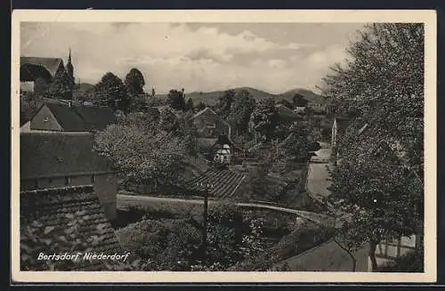 AK Bertsdorf bei Zittau, Partie im Niederdorf