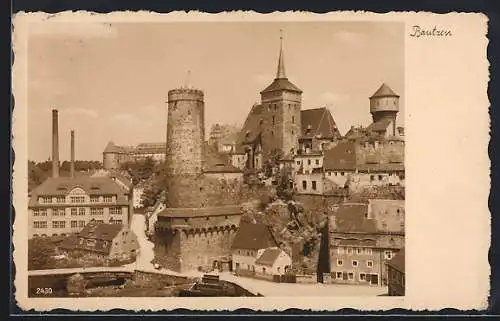 AK Bautzen i. Sa., Alte Wasserkunst, Michaeliskirche, Wasserturm