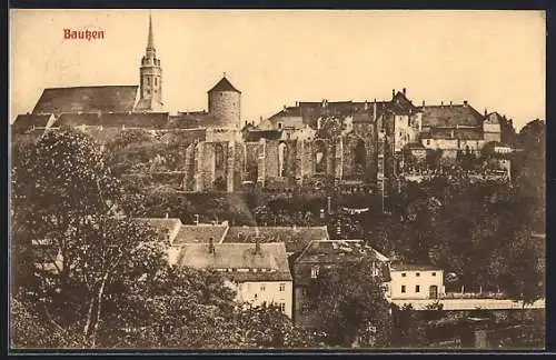 AK Bautzen, Teilansicht der Ortschaft