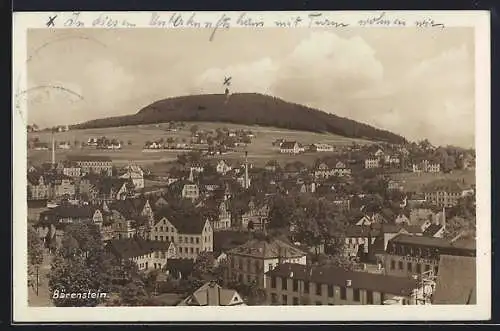 AK Oberwiesenthal, Blick über die Dächer der Ortschaft