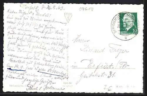 AK Dorfchemnitz bei Thalheim., Kirche, Turnerheim und Teilansichten