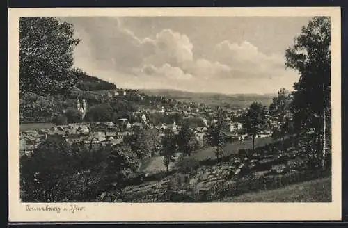 AK Sonneberg i. Thür., Teilansicht mit Kirche