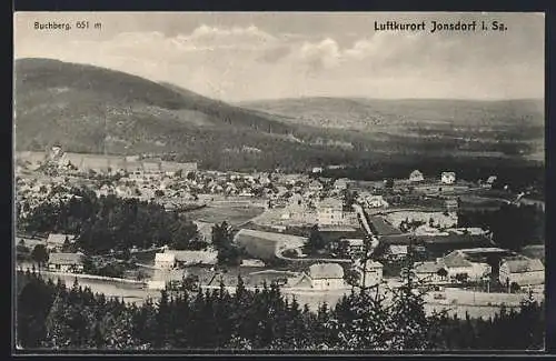 AK Jonsdorf i. Sa., Teilansicht mit Buchberg