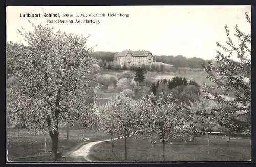 AK Kohlhof / Heidelberg, Blick zum Hotel Ad. Hartwig