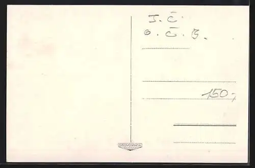 AK C. Budejovice, Motive aus der Ortschaft, marschierende Soldaten in Uniform