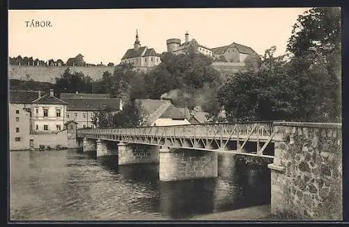 AK Tábor, Panorama mit Brücke