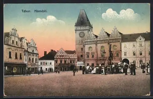 AK Tabor, Namesti, Kostel