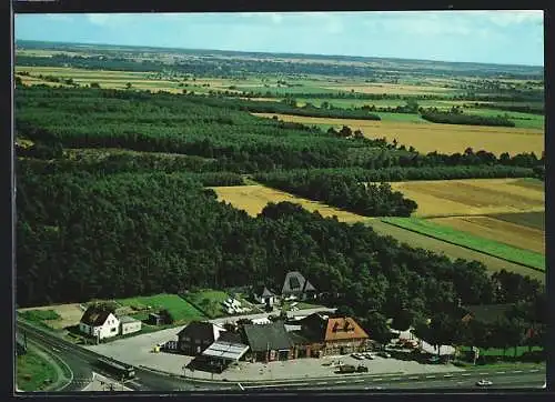 AK Dörpen, Hotel und Raststätte Hermann Knevel, Fliegeraufnahme