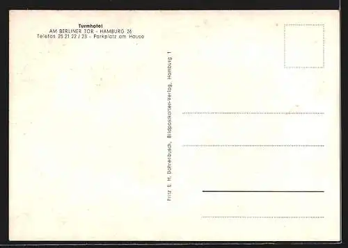 AK Hamburg-St.Georg, Turmhotel, Am Berliner Tor