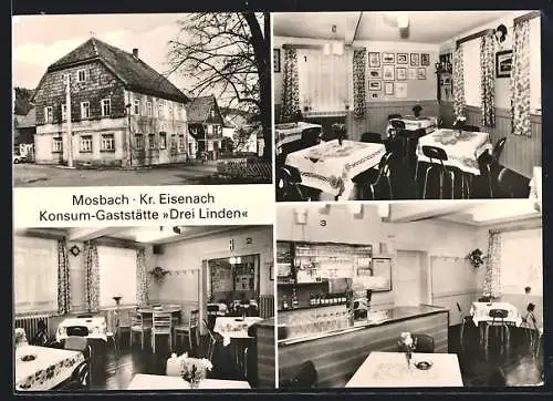 AK Mosbach /Kr. Eisenach, Konsum-Gaststätte Drei Linden