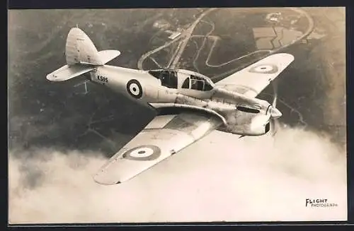 AK The Hawker Henley Monoplane in flight, Eindecker-Flugzeug