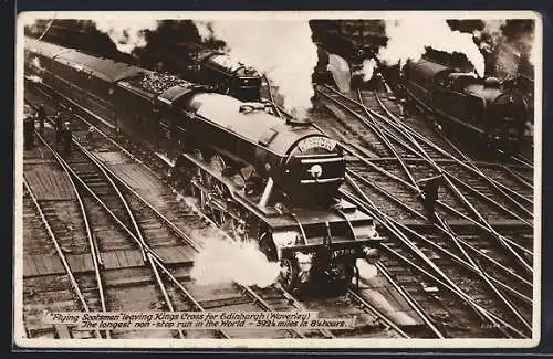 AK LNER Express Flying Scotsman leaving King`s Cross for Edinburgh, Engin no. 2796