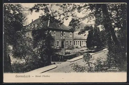 AK Gernsbach, Blick aufs Hotel Pfeiffer