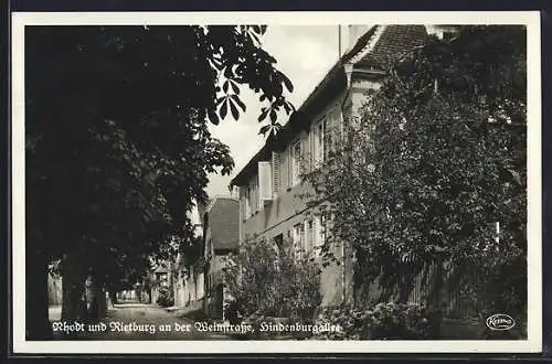 AK Rhodt u. Rietburg, Blick in die Hindenburgallee