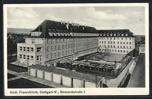 AK Stuttgart, Städtische Frauenklinik, Bismarckstrasse 3