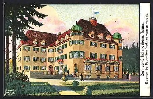 Künstler-AK Tutzing, Das Beringer-Erholungsheim