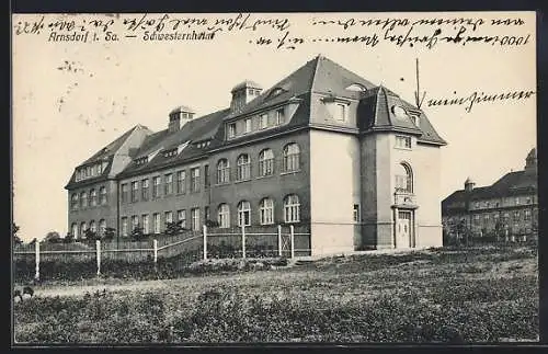 AK Arnsdorf i. Sa., Blick auf das Schwesternheim