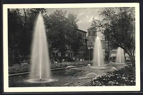 AK Fürth i. Bay., Springbrunnen am Freiheitsplatz