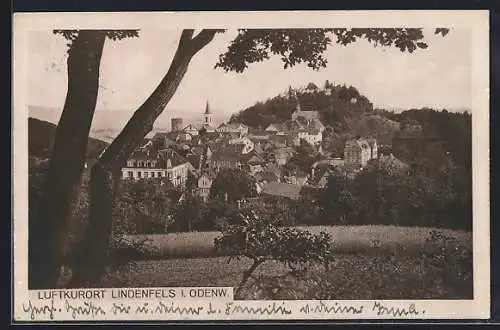 AK Lindenfels / Odenwald, Gesamtansicht der Ortschaft