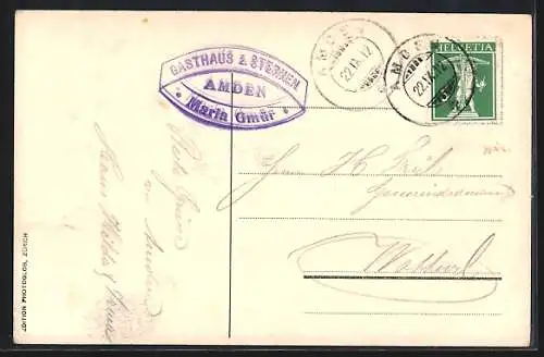 AK Amden, Ortsansicht mit Leistkamm