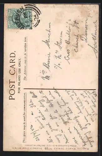 Künstler-AK Bauer legt einem Schwein den Arm um die Schultern