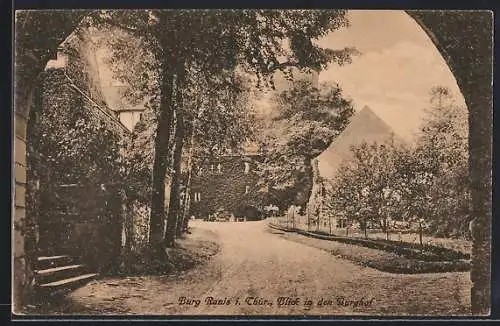 AK Ranis i. Thür., Blick in den Hof der Burg