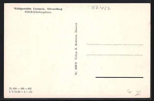 AK Schwarzburg, Waldgaststätte Fasanerie