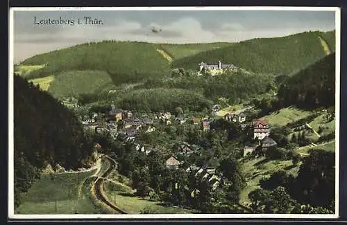 AK Leutenberg i. Thür., Teilansicht aus der Vogelschau