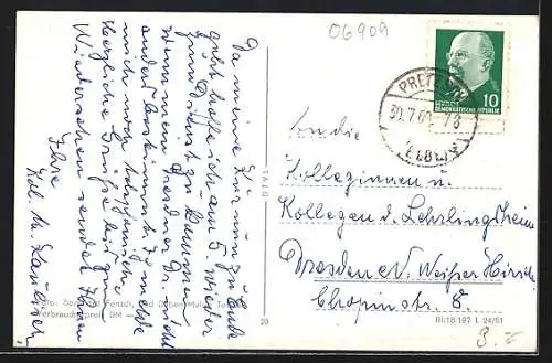 AK Pretzsch /Elbe, Badehallen, Schloss mit Kinderheim und Moorbad