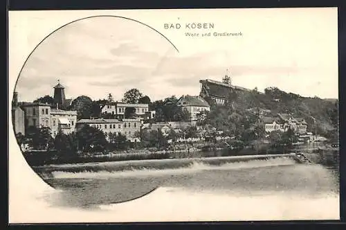 AK Bad Kösen, Wehr und Gradierwerk-Panorama