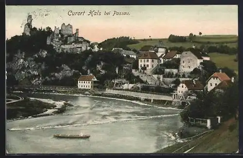 AK Passau-Hals, Blick vom Westen zum Ort