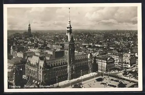 AK Hamburg, Rathaus und Innenstadt